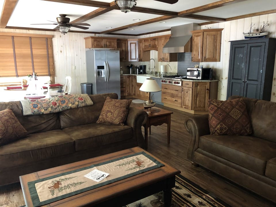 Great room- sleeper sofa on the right.