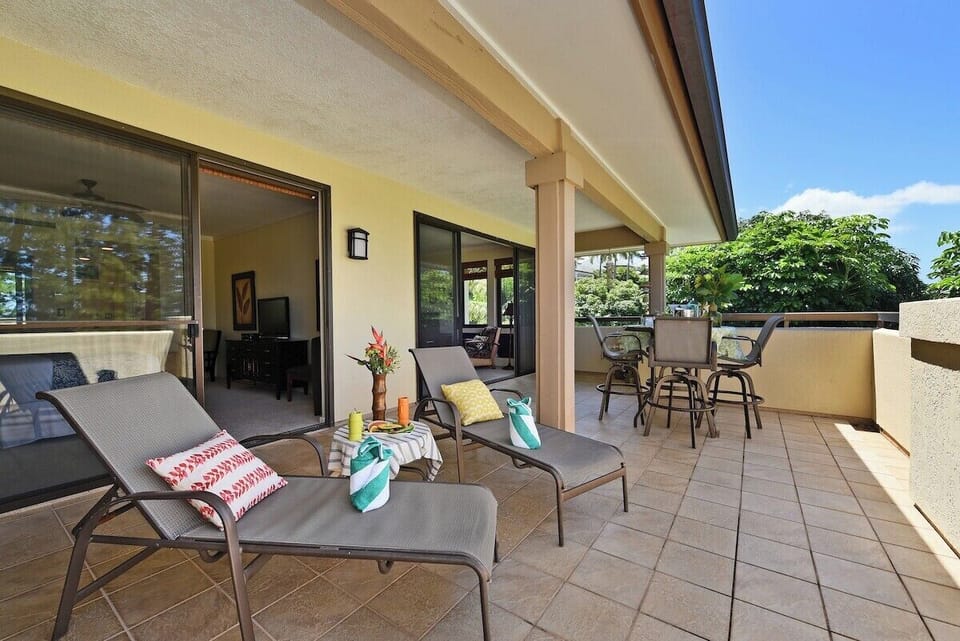 Inviting resort pool with island scenery and peaceful surroundings.