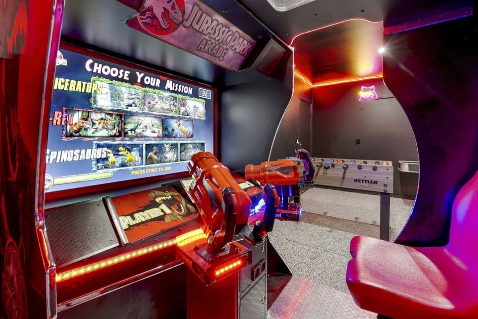 Ready to play at the Jurassic Park Arcade?