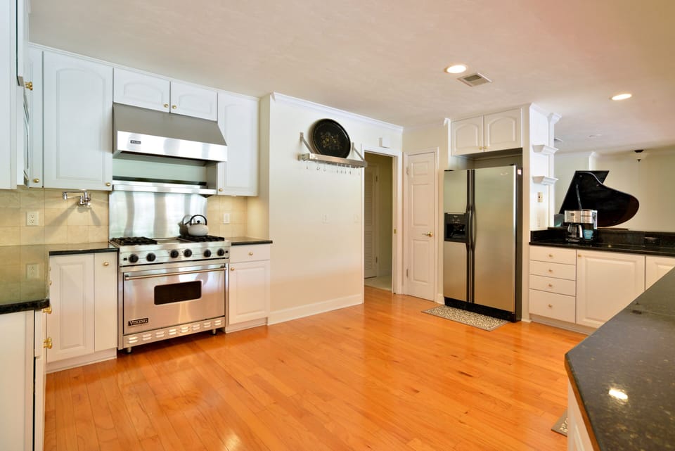 Viking Stove in the well appointed kitchen. 