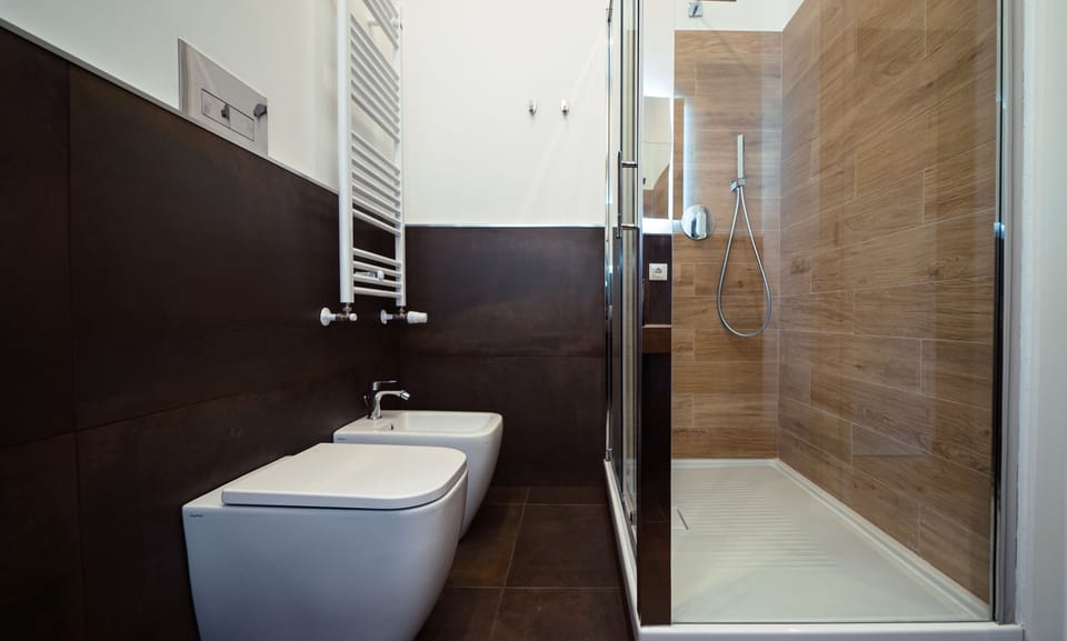 Design Double or Twin Room | Bathroom | Shower, rainfall showerhead, free toiletries, hair dryer