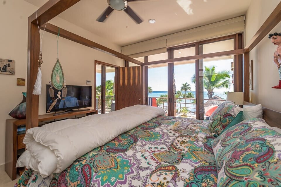Master Bedroom - Nahil condo 4 Akumal Mexico vacation rental