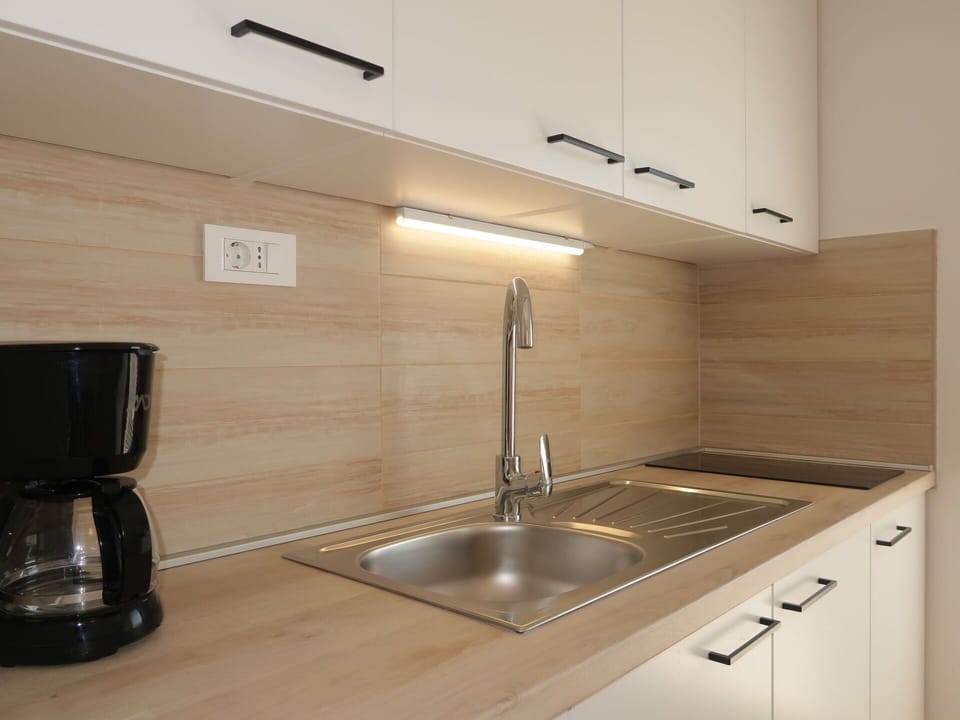 Kitchen Sink, Sink, Countertop, Tap, Cabinetry, Kitchen, Plumbing Fixture, Building, Kitchen Appliance, Kitchen Stove