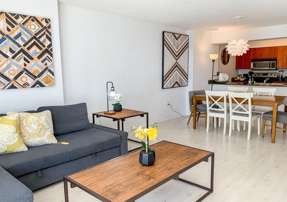 It is fully furnished with a nice decoration.