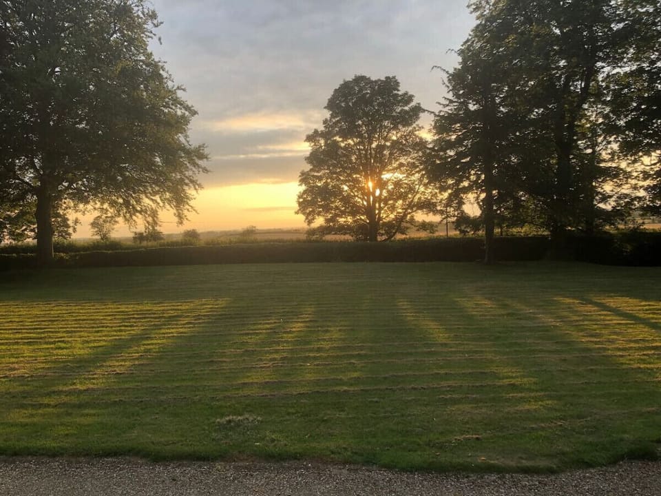 Sunset at the Wing - enjoy a glass and watch the sun go down over the Vale of York and Pennine hills