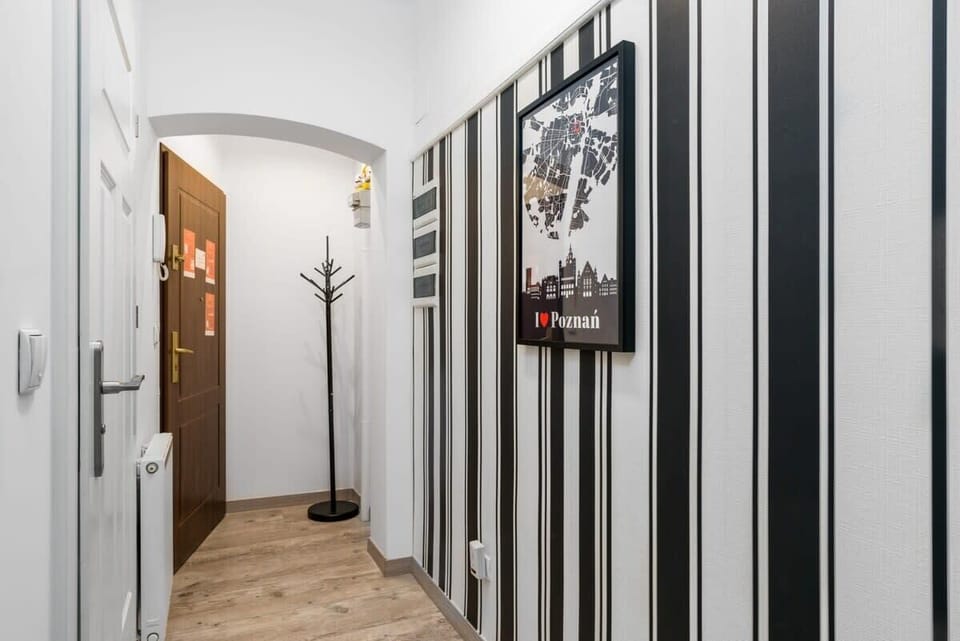 The apartment's decor combines modern comfort with traditional charm.