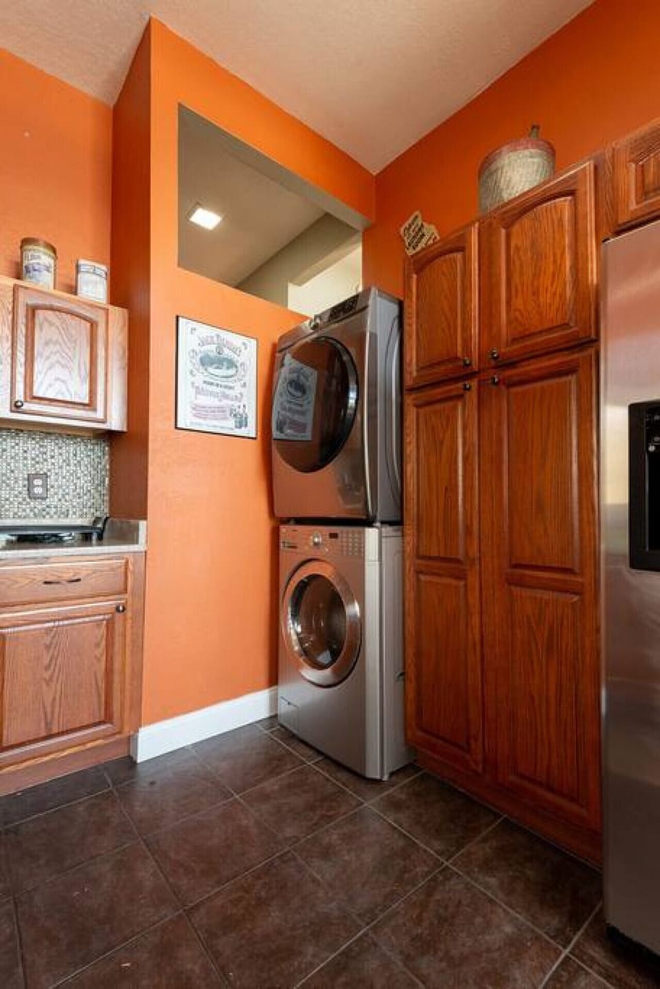 Full laundry in kitchen