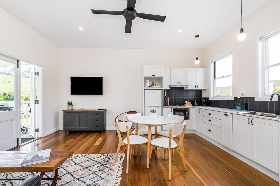 Kitchen, Dining, Living space in cottage Iris