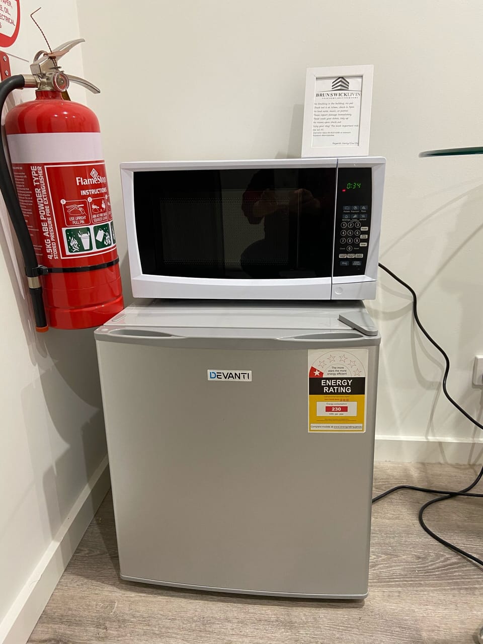 Mini bar and Microwave 