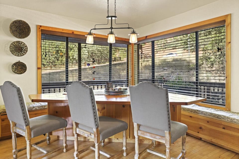 Huge dining room table seats all 9 of you