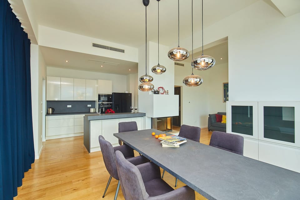 Design Villa, 6 Bedrooms, Private Pool, Sea View (6 Bedrooms) | Private kitchen | Full-size fridge, microwave, oven, stovetop