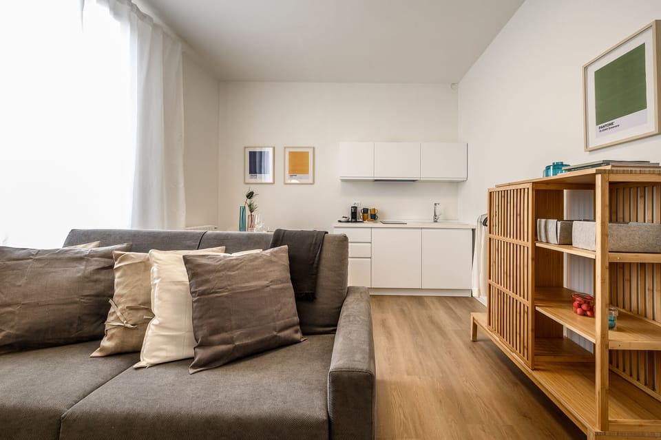 Apartment, 1 Bedroom | Living area | 49-inch Smart TV with digital channels, TV, Netflix