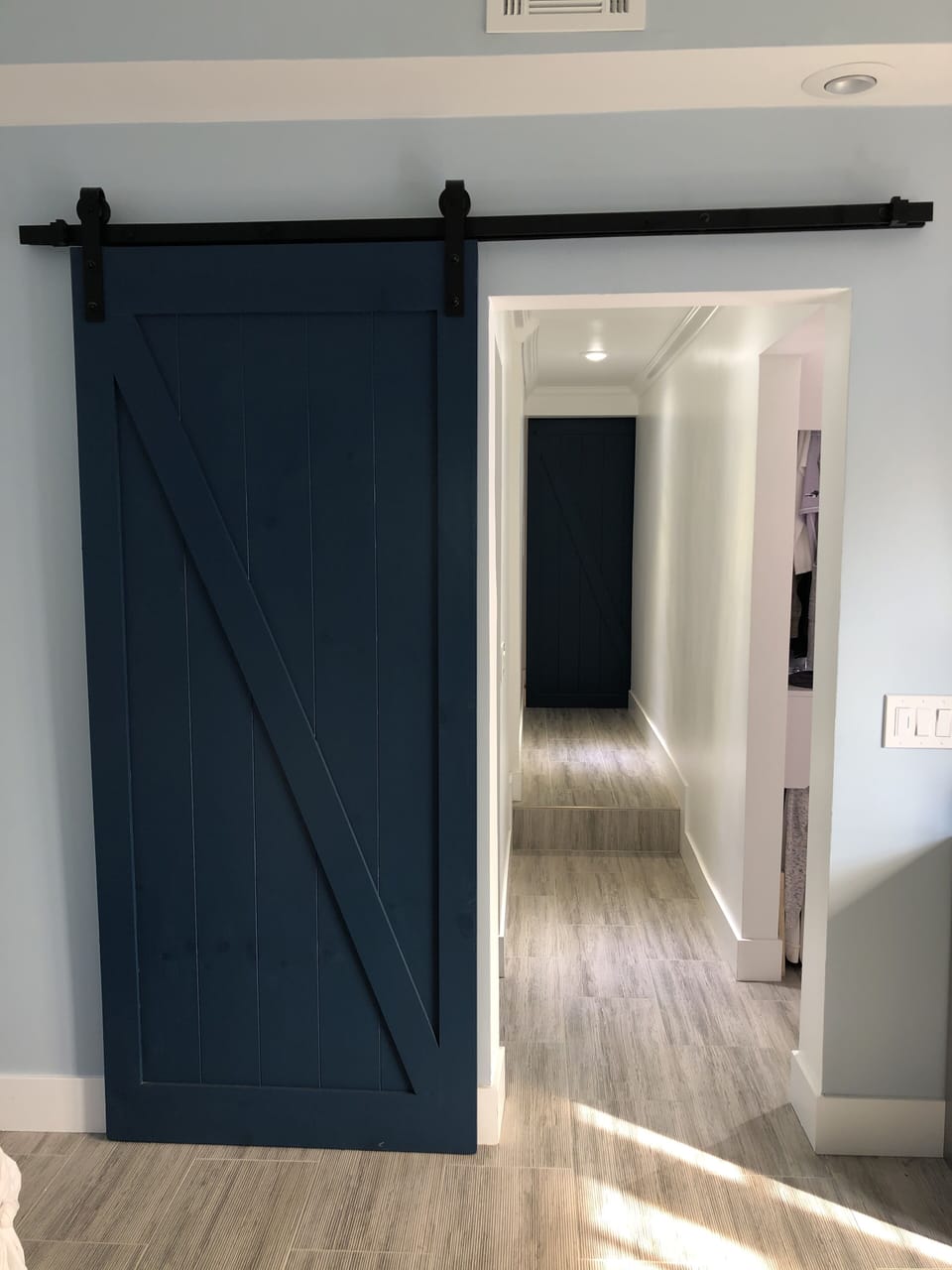 Barn Doors leading to Master 1
