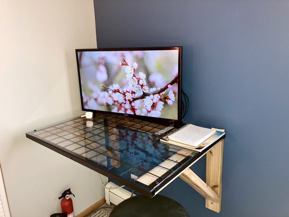 Bedroom 29” Smart TV (DVD player in closet). HDMI cord on TV. 