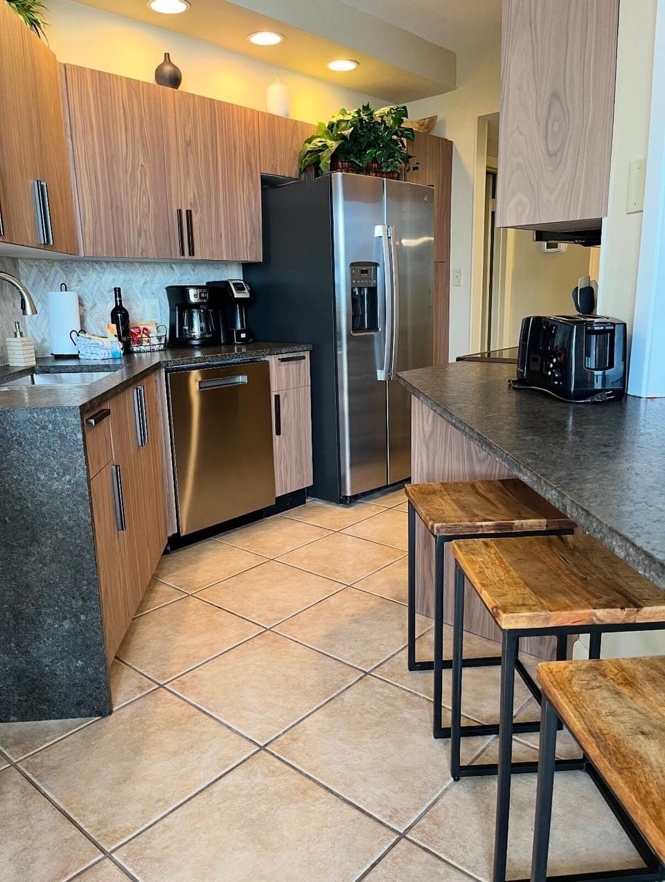 Fully stocked kitchen with everything you will need to enjoy your stay with us