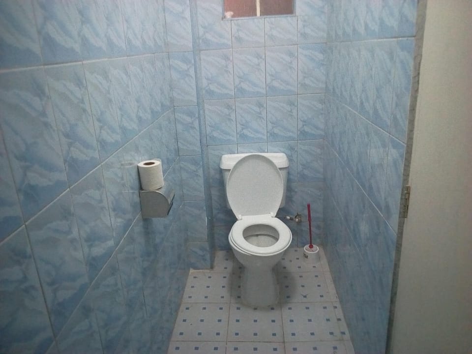 Shower, free toiletries, towels, soap
