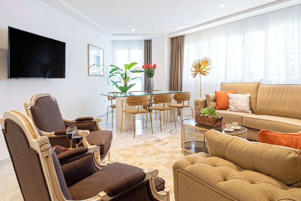 Apartment (3 Bedrooms) | Living area | 32-inch TV with cable channels