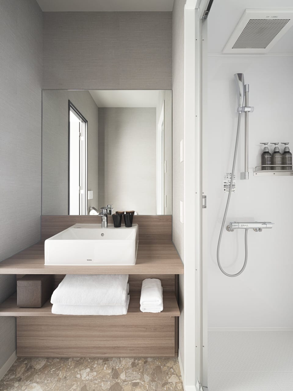 Free toiletries, hair dryer, slippers, electronic bidet