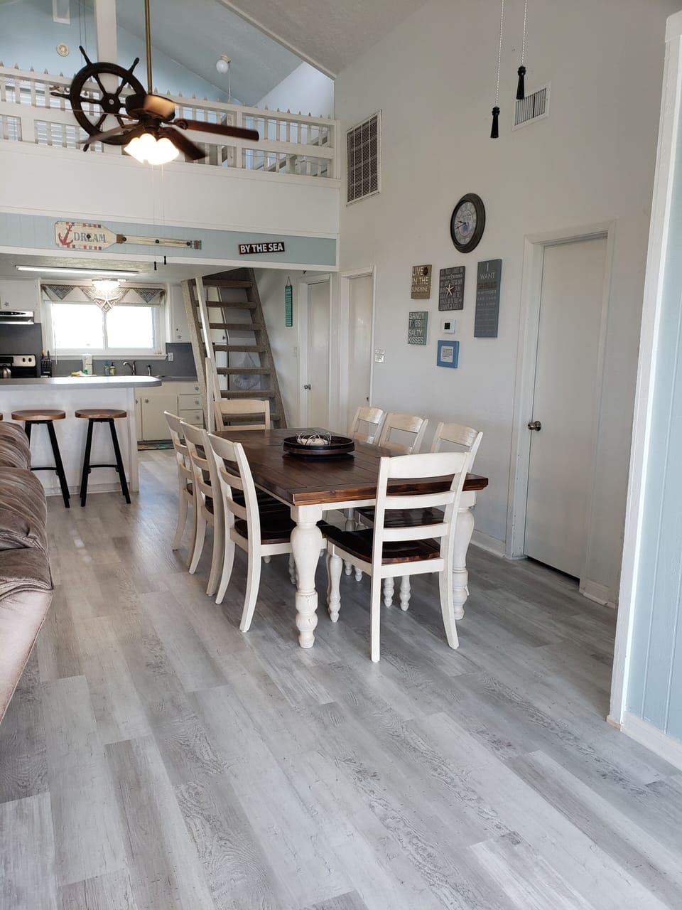 Dining table and seating for 8