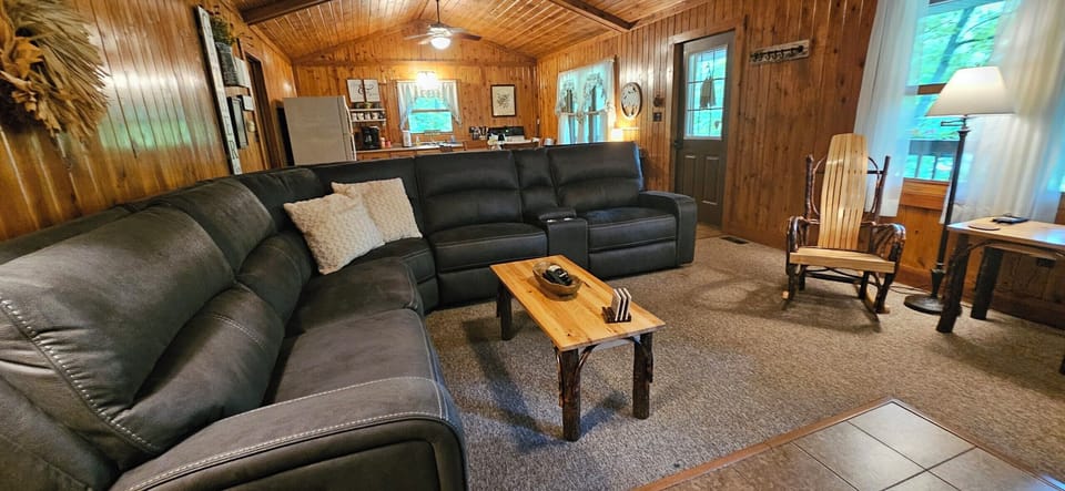 Living room. Sectional with 2 power recliners