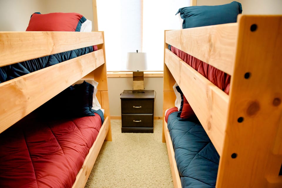 Guest room #2 with two twin bunk beds 