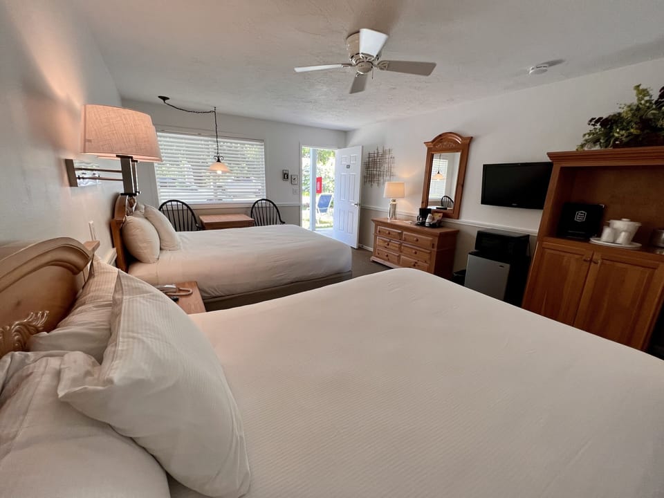 Standard Room, 2 Queen Beds, Non Smoking (Shower Only) | Individually decorated, iron/ironing board, free WiFi, bed sheets