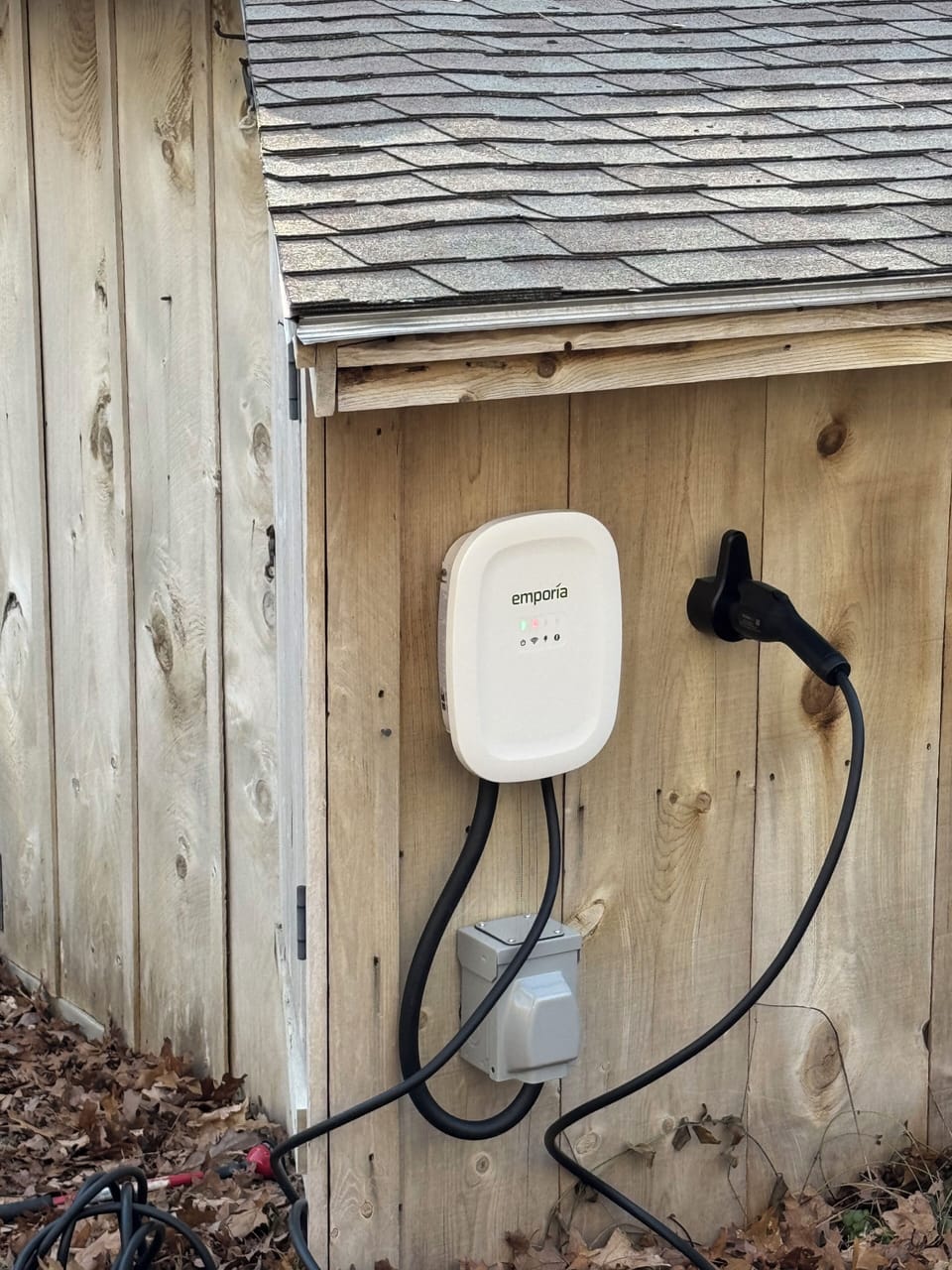 Level II EV charger centrally located for shared use with large house renters