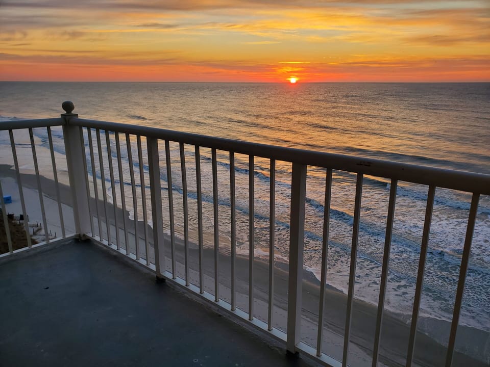 Living room and Master bedroom balcony sunrise