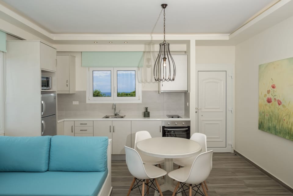Superior Apartment, 2 Bedrooms | Private kitchen | Fridge, microwave, oven, coffee/tea maker