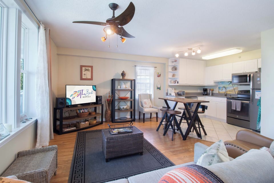 Step into your private retreat, where coastal charm meets modern comfort. Bright open living seamlessly flows into a fully-equipped kitchen—perfect for relaxing evenings or preparing a favorite meal.