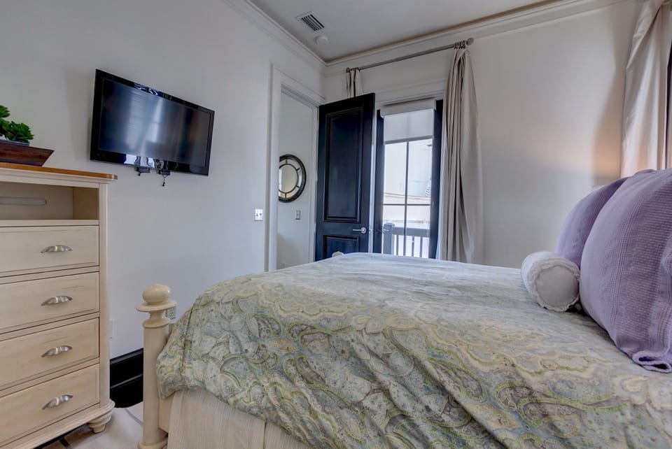 Bedroom toward TV