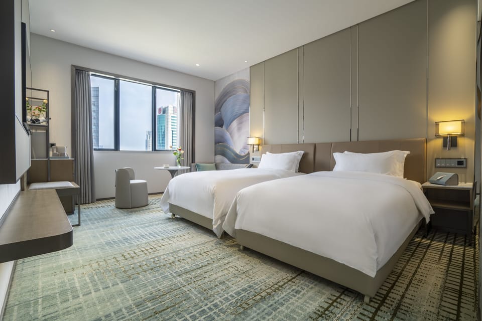 Tower Scene Twin Room | Premium bedding, down comforters, minibar, in-room safe