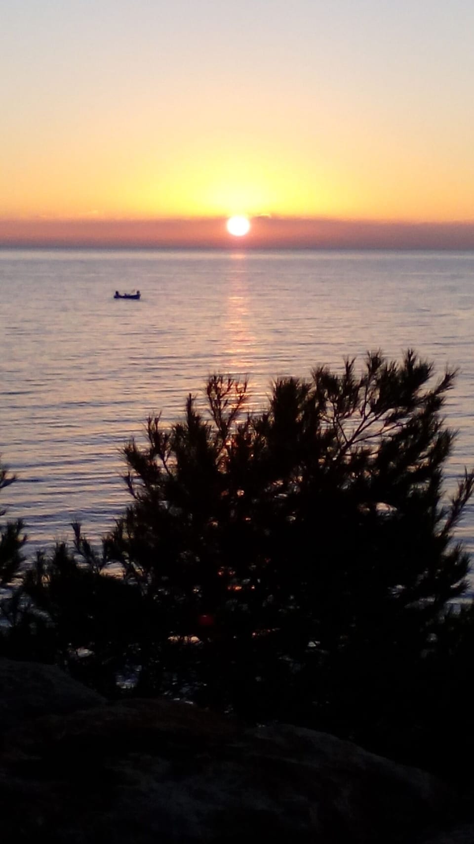 sunset on Avellanes beach in L'Ampolla