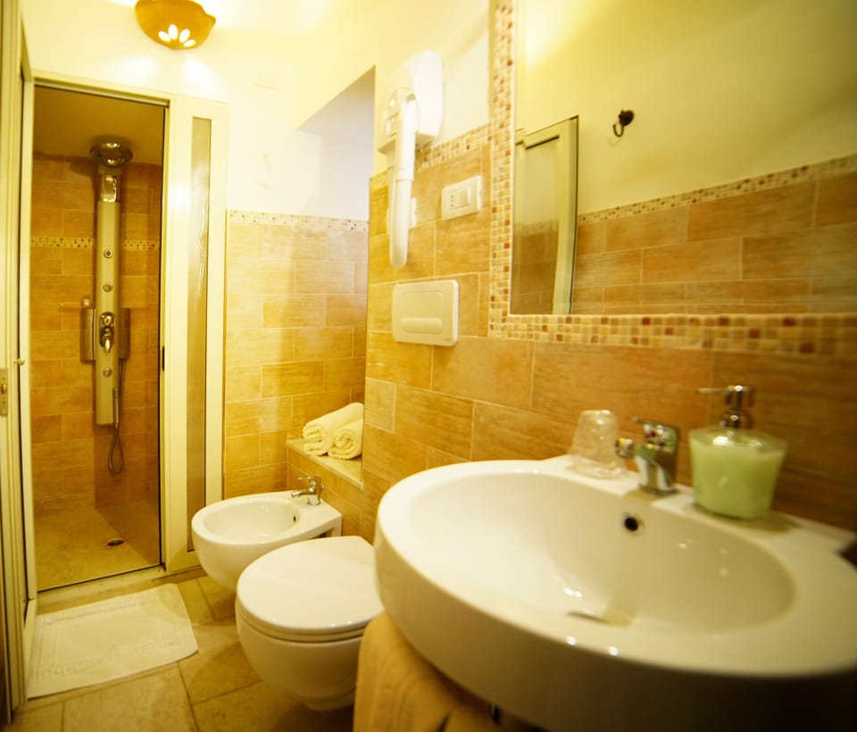 Classic Double Room | Bathroom | Shower, free toiletries, hair dryer, bidet