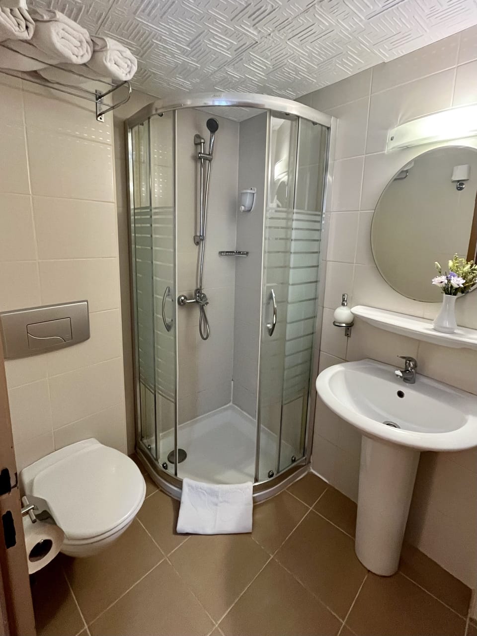 Free toiletries, hair dryer, slippers, towels
