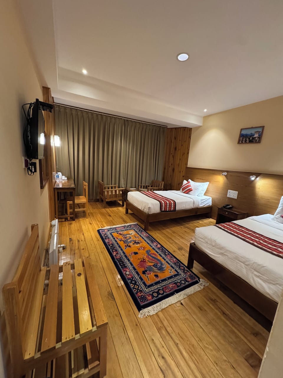 Desk, rollaway beds (surcharge), WiFi (free), individually furnished