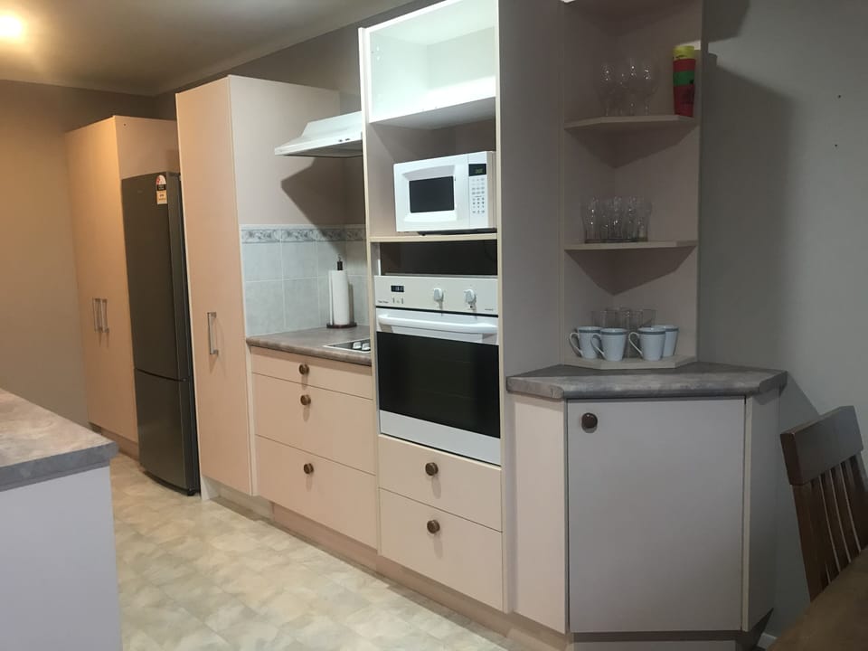 Full kitchen with everything you will need from toaster to rice snd slow cooker!