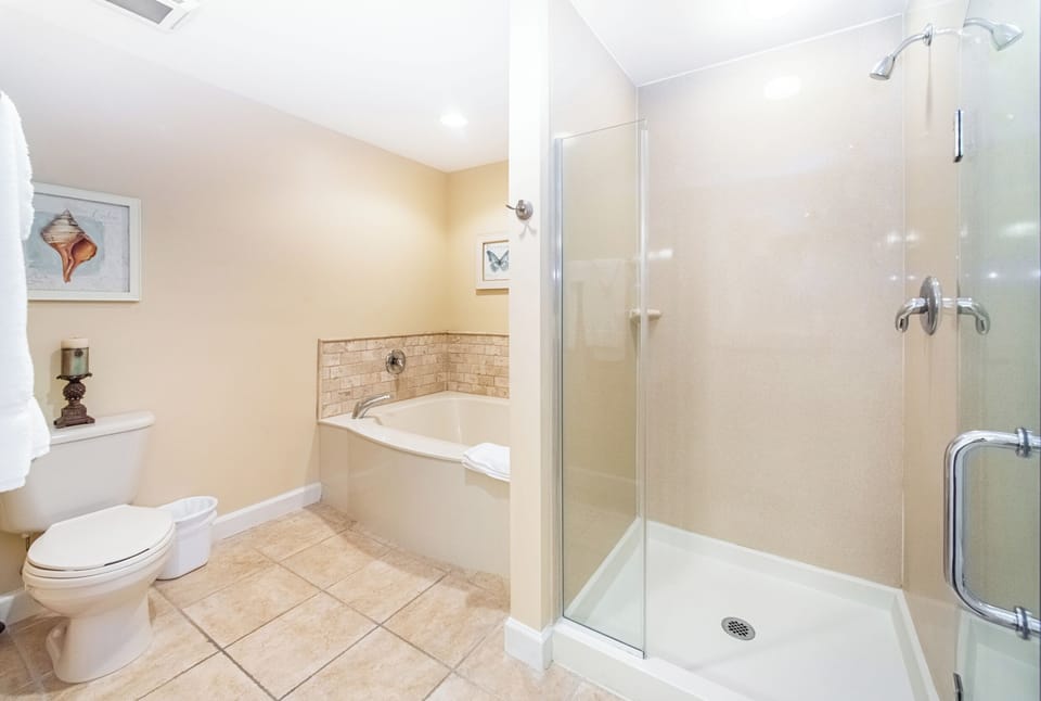 Master bathroom with walk-in shower