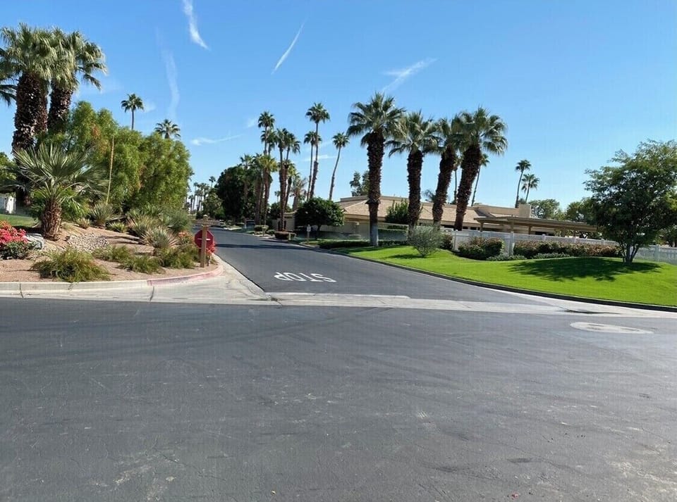 From our driveway, your choice of two pools/spas. One on each corner. 
