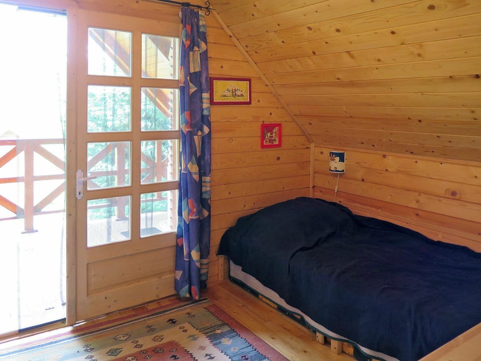 Room, Bedroom, Furniture, Property, Bed, Attic, Log Cabin, Building, Wood, Wood Stain