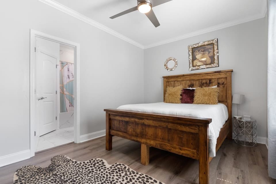 Master bedroom with ensuite bathroom