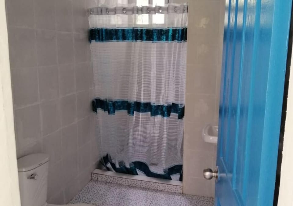 Shower, rainfall showerhead, free toiletries, bidet