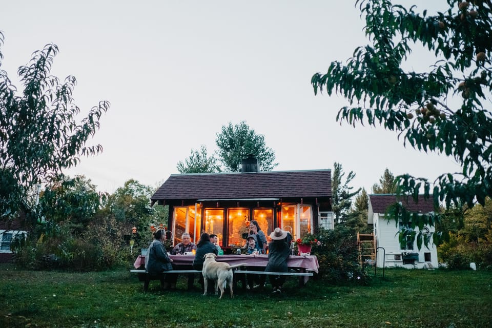 Wood fired pizza offered most nights up at the main property 