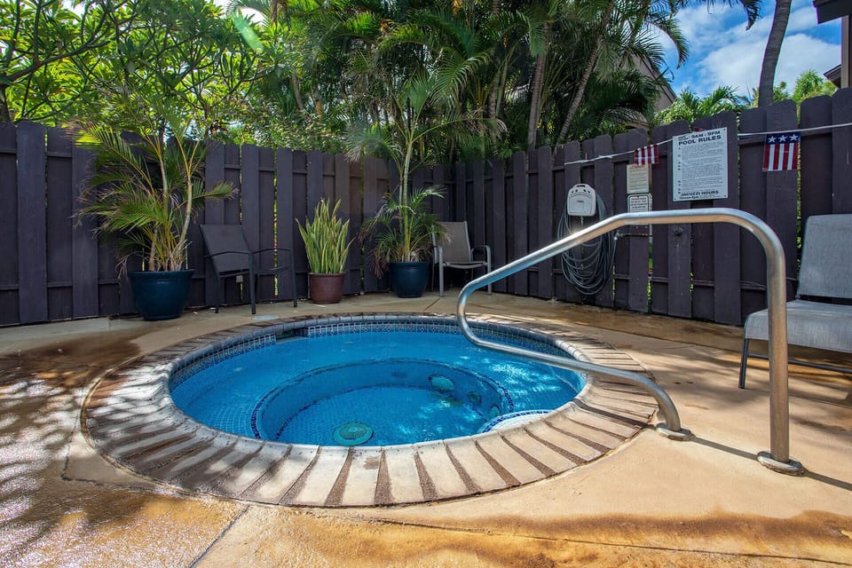 Take a nice warm dip in the spa.