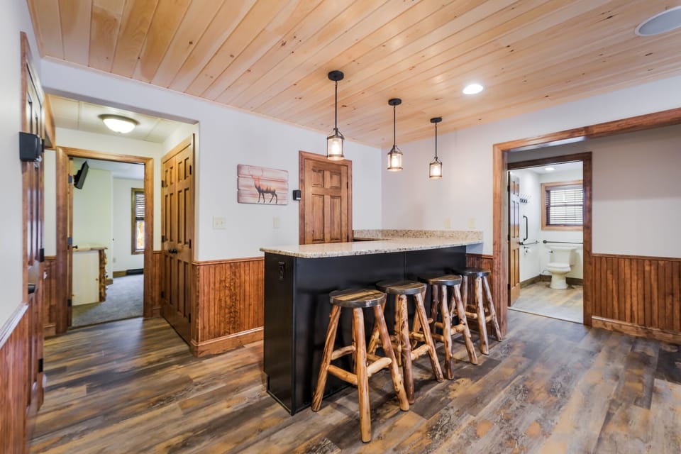 Bar Seating in the Game Room of our Poconos Vacation Home