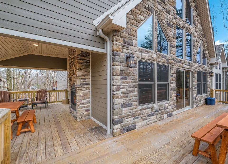 More Seating Options on the Deck of our Rainier Property
