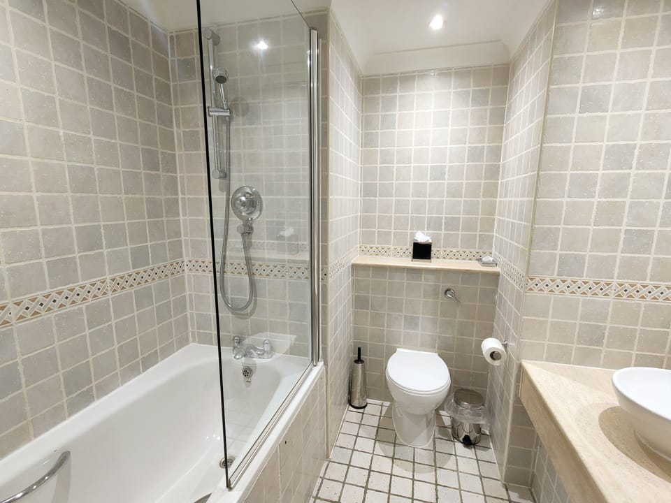 Free toiletries, hair dryer, towels