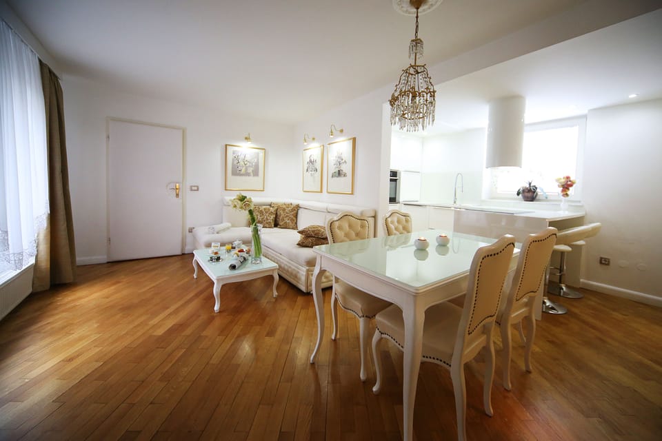 Superior Apartment, 2 Bedrooms, Mountain View | Living area | 80-cm LCD TV with cable channels, TV