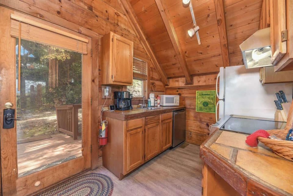 Kitchen with microwave and coffee maker