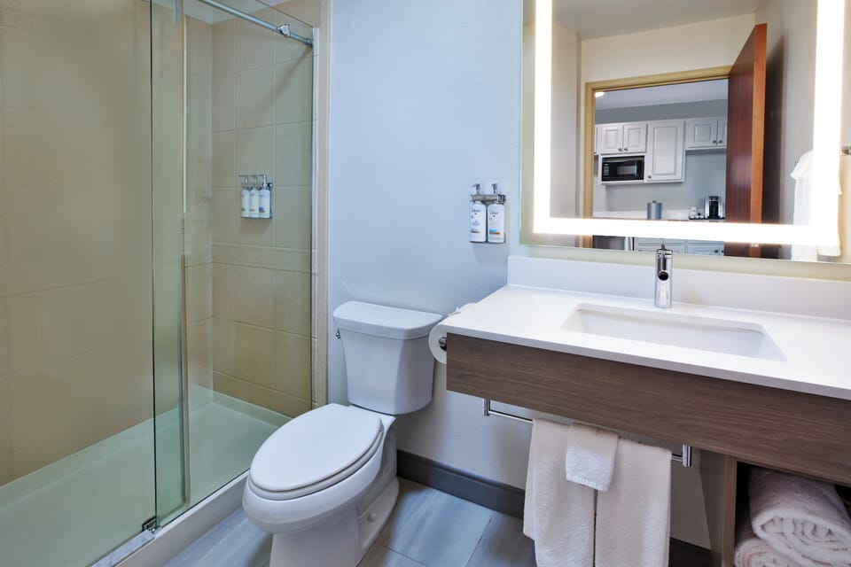 Standard Room, 1 King Bed | Bathroom | Free toiletries, hair dryer, towels